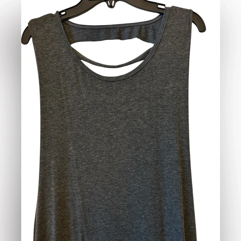 Gray Sleeveless Maxi Dress‎ Cut Out back Size XXL